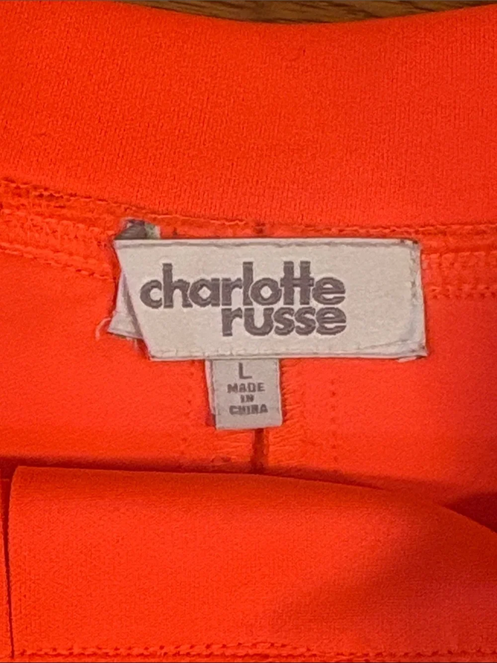 Charlotte Russe | Neon Orange Pleated Circle Skirt Mini Size Large Leopard Belt